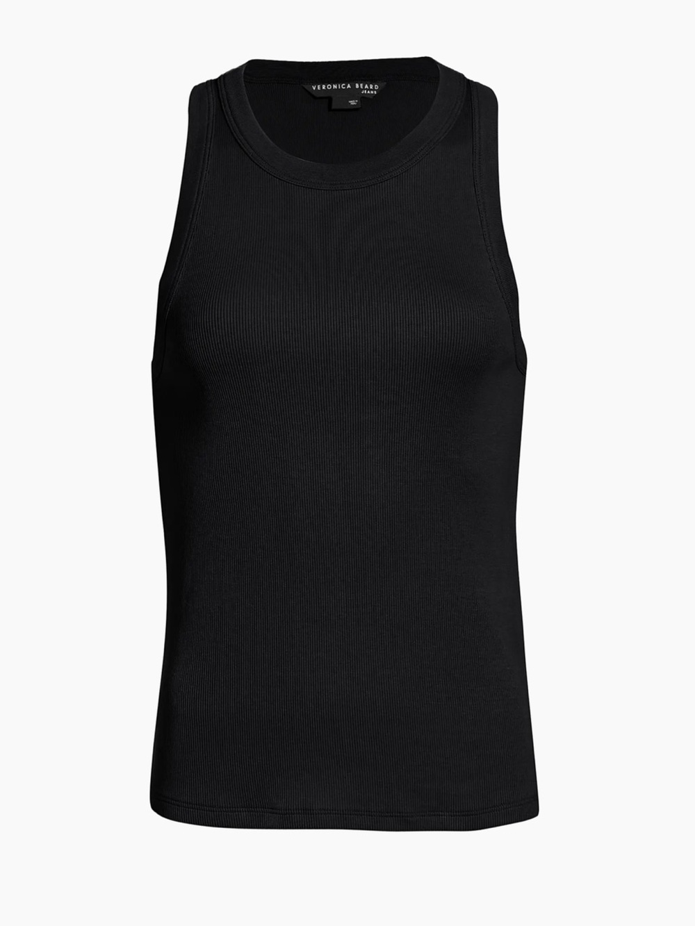 Veronica Beard Jordyn Stretch-Cotton Tank Top in Black